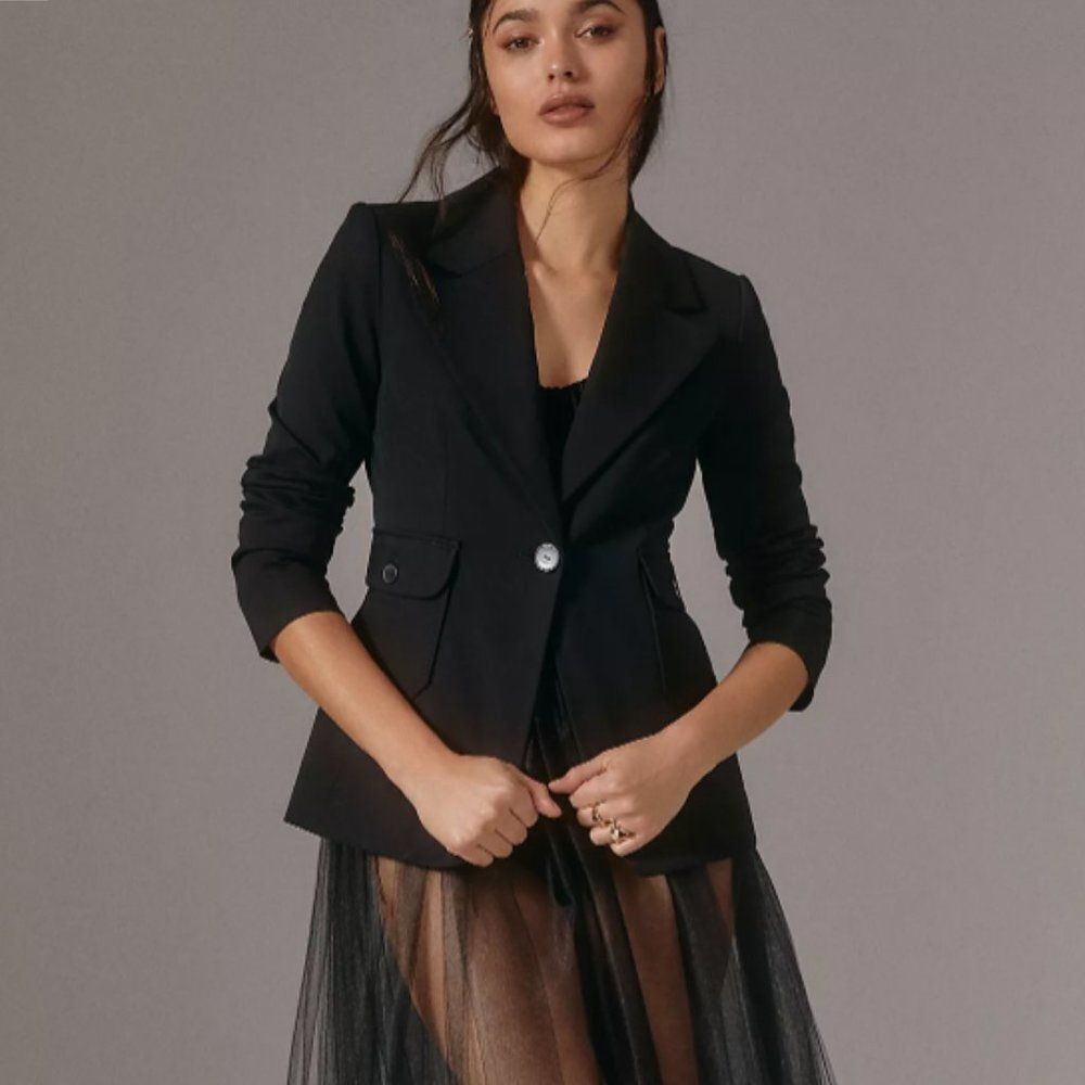 MAEVE SLIM BLACK BLAZER